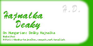 hajnalka deaky business card